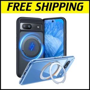 Coque antichoc translucide de qualité militaire pour Google Pixel 8A avec béquille - Photo 1 sur 8