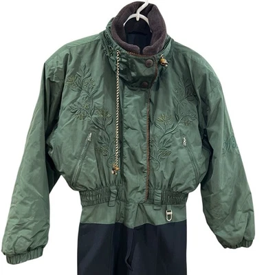 Womens Bogner Ski Suit Snowsuit One Piece Snow Bib Apres Designer Onsie Vtg sz 6 - Image 1 of 4