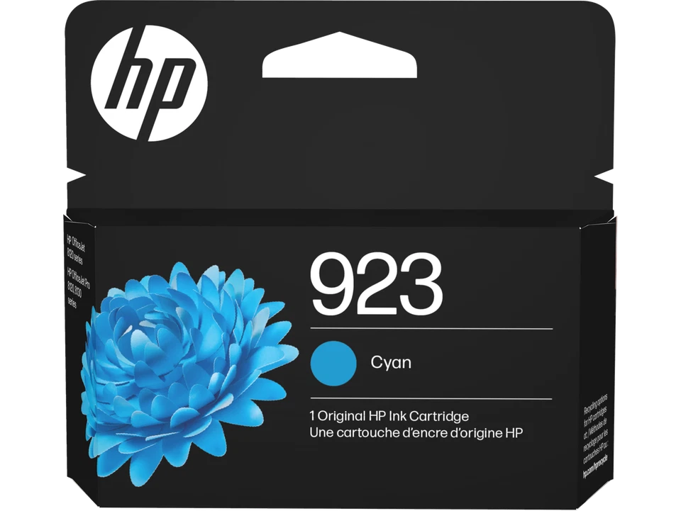 Cartucho de tinta original cian HP 923, ~400 páginas, 4K0T0LN Foto 1 de 4