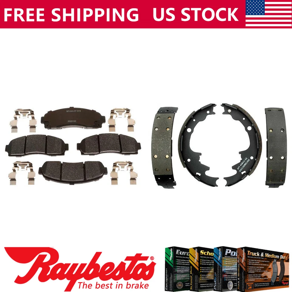Kit pastillas de freno y zapatas de freno delanteras traseras metálicas para Ford Ranger 2003-2009 Foto 1 de 4