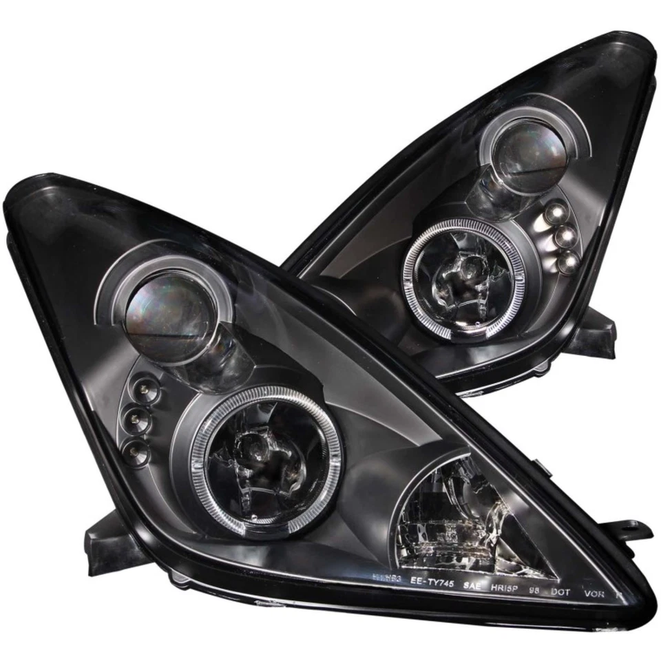 Faros proyectores ANZO con halo - negros para Toyota Celica 2000-2005 121387 Foto 1 de 4