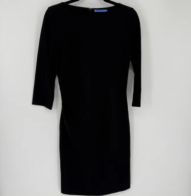 Vestido J.McLaughlin para mujer pequeño negro manga 3/4 funda elástica cremallera trasera Foto 1 de 4