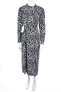 TOPSHOP Maxi Dress Print UK 14 = D 40 Black-White NEW