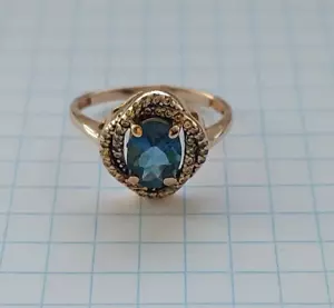 Süßer Vintage Sowjetische UdSSR Rotgold 585 14K Damen Schmuck Ring - Bild 1 von 7