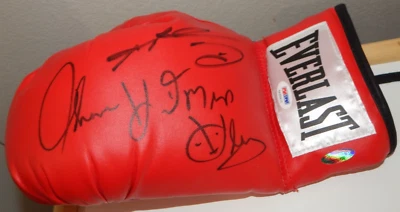 SUGAR RAY LEONARD and THOMAS HEARNS Signed Autographed Boxing Glove PSA/DNA COA - Image 1 of 4