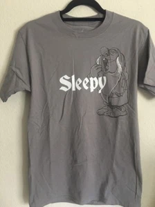 DISNEY Parks Snow White & 7 Dwarfs Sleepy Gray T-Shirt Size Small - NWT - Picture 1 of 5