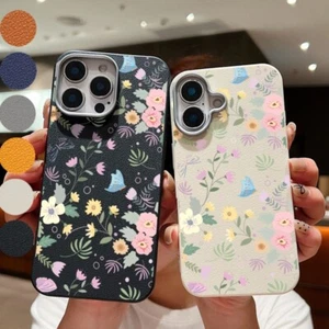 For iPhone 16 Pro Max 15 14 13 12 11 XR 8 Floral Silicone Shockproof Case Cover - Picture 1 of 18