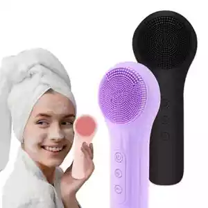 Electric Sonic Waterproof Facial Cleansing Brush Skin Deep Cleaning Scrubber New - Picture 1 of 17