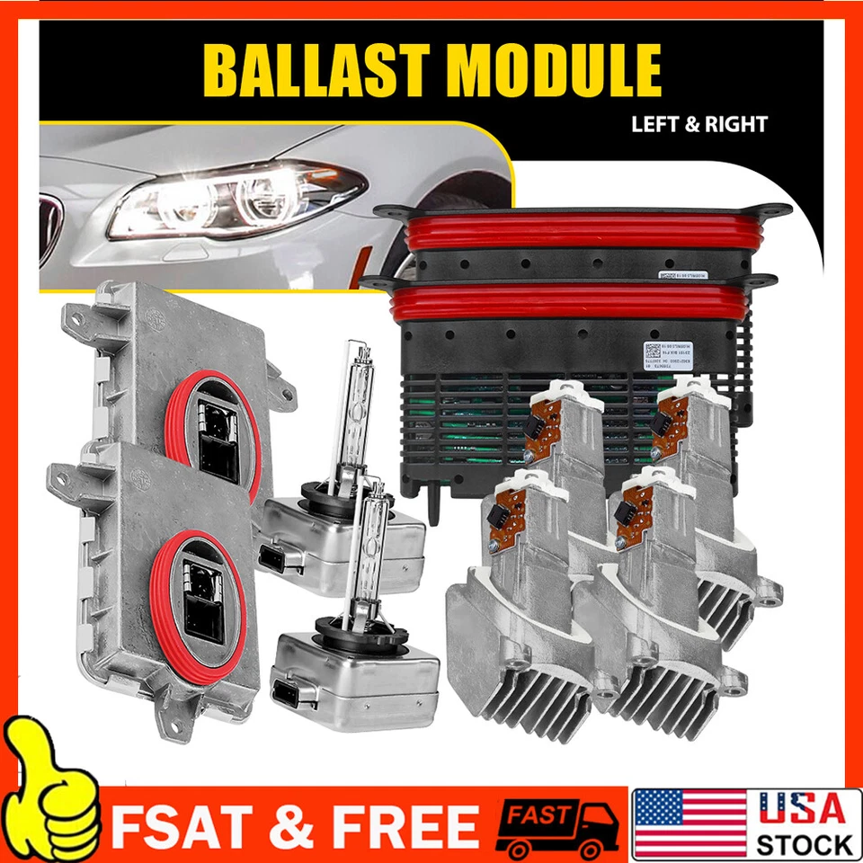 Xenon Headlight TMS Driver Module For 14-16 BMW 5Series 528i M5 63117440877 2X A - Image 1 of 4