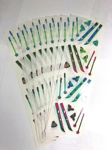 10 Hojas Mrs Grossmans Esquís Pegatinas Invierno Nieve Botas de Esquí Polos Descenso - Imagen 1 de 4