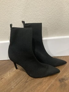 Zara High Heel Boots Size 41, Stretch Booties, Black - Picture 1 of 8