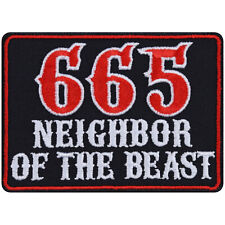 665 Aufnäher Neighbor of the Beast Aufbügler Heavy Metal Patch Biker Applikation