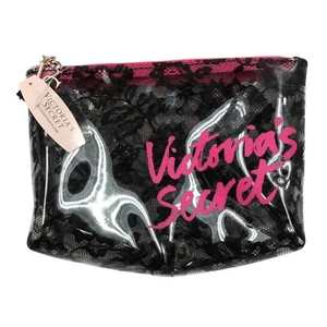 VICTORIA'S SECRET BLACK/PINK MAKE UP BAG NWT - Picture 1 of 5
