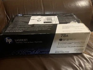 Genuine HP LaserJet 78A CE278AD Toner Cartridges - 2 Pack Black, Sealed - Picture 1 of 6