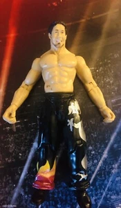 TAJIRI 1999 Jakks Pacific WWE Wrestling 6.5" Action Figure Black Pants w/ Flames - Picture 1 of 2