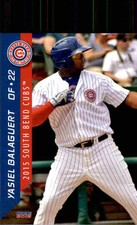 2015 South Bend Cubs Choice #9 Yasiel Balaguert Hialeah Florida FL Baseball Card