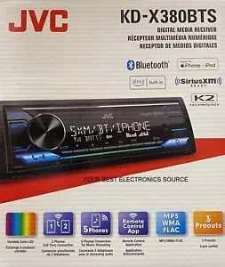 NEW JVC KD-X380BTS, 1-DIN Digital Media Receiver w/ Bluetooth, USB - Picture 1 of 1