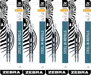 Zebra G-402 Stainless Steel Pen JK-Refill, 8-Count, 0.5mm, Black Ink, Fine Point - Picture 1 of 11