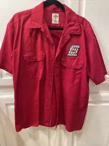 DICKIES SEMA SHOW BUTTON DOWN SHORT SLEEVE SHIRTS MENS SIZE L RED - Picture 1 of 3