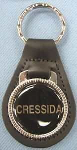 Vintage Black for Toyota CRESSIDA Black Leather Chrome Key  Ring Key Fob 