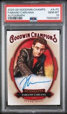 2020 Upper Deck Goodwin Champions Fabiano Caruana Auto PSA 10 GEM MINT POP 1