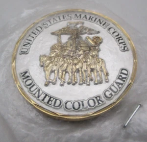 Moneda de desafío de guardia de color montada del Cuerpo de Marines de los Estados Unidos / NUEVA USMC - Imagen 1 de 4