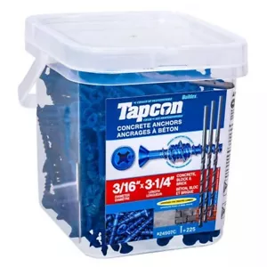 keen 3/16" x 3-1/4" Concrete Anchors 225 Pack, made by T Canada - Picture 1 of 14