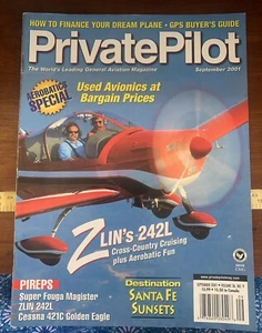 Private Pilot Aviation Magazine Sept  2001 Aerobatics GPS ZLin Cessna Plane - Bild 1 von 8
