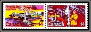 CANADA 1978 CANADIAN COBALT SILVER MINING FACE 28 CENT MNH SE-TENANT STAMP SET - Picture 1 of 4