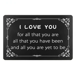 Metall Geldbörse Karte Mitbringsel Ich liebe dich Geburtstag Geschenk Freundin Freund - Bild 1 von 2