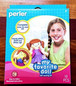 Perler My Favorite Doll Felt Sewing Kit - 19 PCS easy-to-sew with Instructions