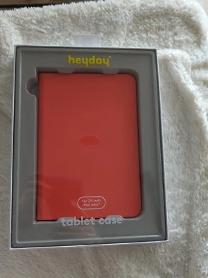 iPad Mini Tablet Case 7.9" , For: 1,2,3 & 4 Models - Coral "NEW" By: Heyday - Image 1 of 3