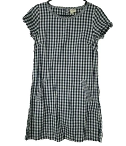 Vintage Tommy Girl Mini Dress size Medium Black White Plaid Short Sleeve Preppy - Picture 1 of 7