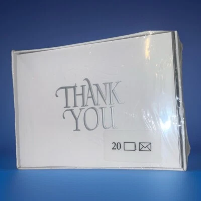 Notas de agradecimiento Hallmark Heartline 20 tarjetas y 20 sobres en blanco en el interior NUEVO Foto 1 de 4