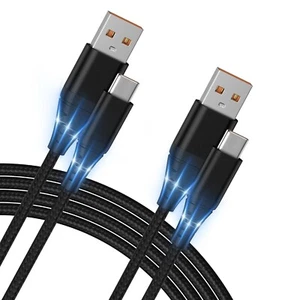 💥Clearance Deal – 18x USB-A to USB-C 2M Braided Cables Too Smart for My Tablets - Zdjęcie 1 z 4