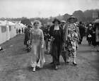 Long Skirts Make A Come-Back At The Ascot Races In 1930 Horse Racing OLD PHOTO