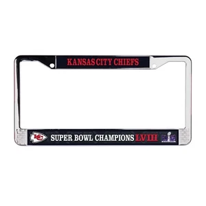 Kansas City Chiefs 2024 Super Bowl LVIII Champions Chrome Metal License Plate... - Picture 1 of 1