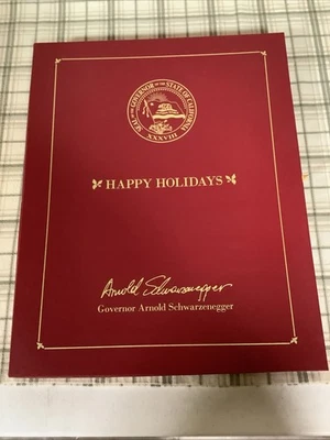Rare Arnold Schwarzenegger 2007 Holiday Calendar Of His Art W/ Signed Letter - Image 1 of 4