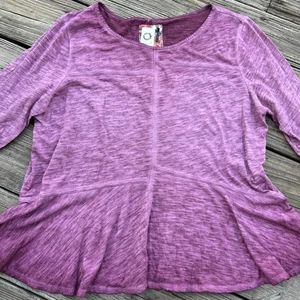 Blusa Anthropologie Akemi Kin Color Contraste Fluida Boho Granate Mediana Longitud Media - Imagen 1 de 7