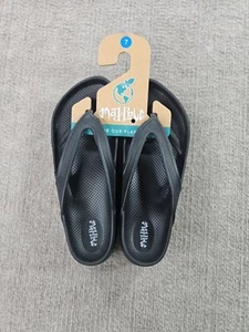 MAD LOVE Mujer Chanclas Sandalias Tanga-Talla 7-Negro-NUEVAS Para Nuestro Planeta - Imagen 1 de 8