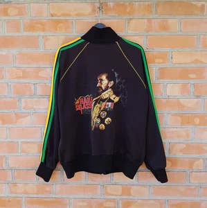 Haile Selassie Vintage Reggae Rastafari Cremallera Completa Pista Sudadera Chaqueta Talla L - Imagen 1 de 13