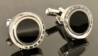 Gemelos Montblanc de ónix negro 104505 hechos en Alemania nuevos en caja Foto 1 de 4