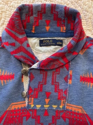 Ralph Lauren Polo Hombres Deportista Guía Suroeste Azteca India Sudadera con Capucha Camisa L Foto 1 de 4
