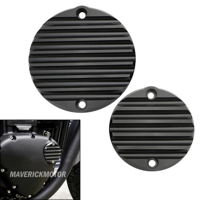Engine Badge Clutch Points ACG Inspection Cover Kit For Triumph T100 T120 Black - Image 1 of 4