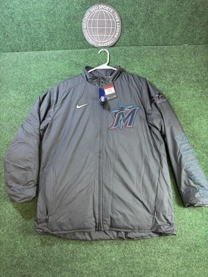 Men's Miami Marlins Nike Authentic Collection Team Dugout Full-Zip Jacket Sz L - Image 1 of 4