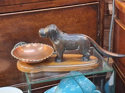 Vintage Dog Nutcracker / on Stand with Bowl - Image 1 of 4