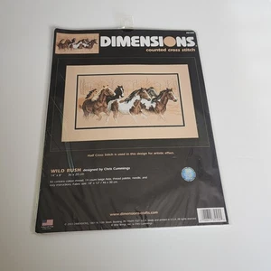 Dimensions WILD RUSH Horses Counted Cross Stitch Kit #35104 NEW - Picture 1 of 5