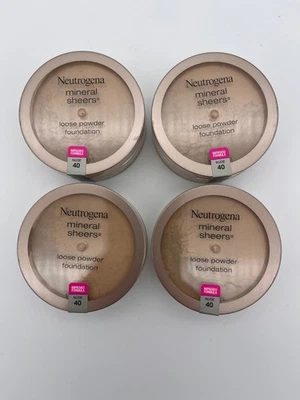 4x NEUTROGENA MINERAL SHEERS LOOSE POWDER 40 NUDE EXP 11/2027 NEW! MR 187 - Image 1 of 2