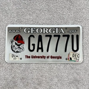 UGA Georgia State Nummernschild GA777U Bulldogs University of Georgia Go Dawgs - Bild 1 von 2
