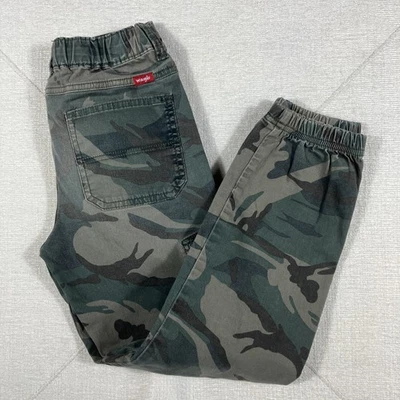 Wrangler Youth Boys Camo Cargo Pants Size 12 Slim Tactical Style W/Drawstring - Изображение 1 из 4
